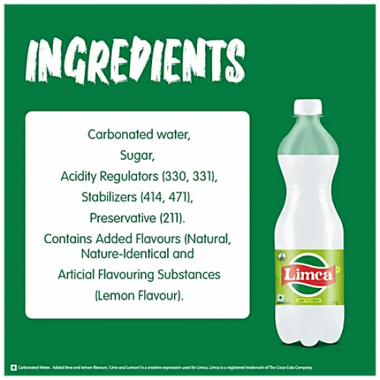 LIMCA LIME-N-LEMON FLAVOURED SOFT DRINK | COLD DRINK 2 LTR