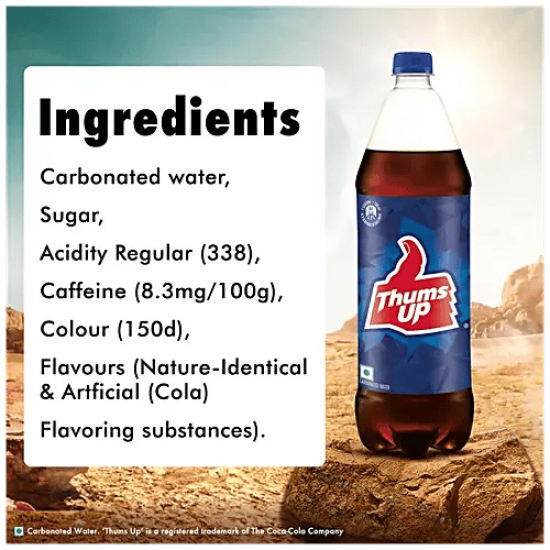 THUMS UP SOFT DRINK | CARBONATED WATER | COLD DRINK 1 LTR