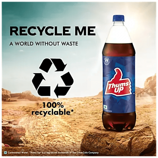 THUMS UP SOFT DRINK | CARBONATED WATER | COLD DRINK 1 LTR