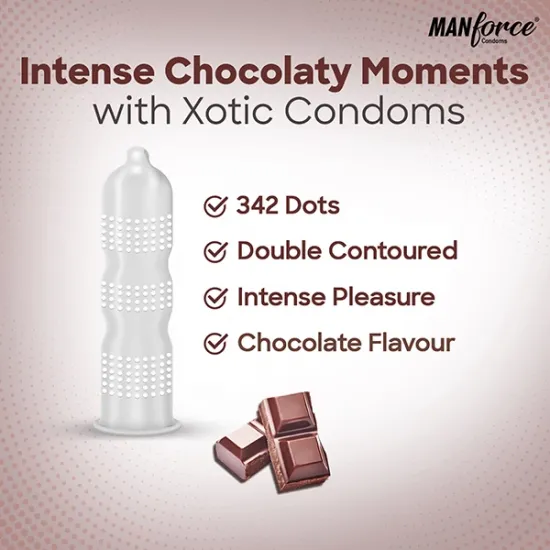 MANFORCE 342 DOTS CHOCOLATE FLAVOURED CONDOMS 10 PCS PACK
