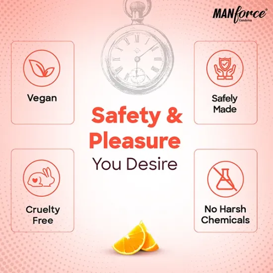 MANFORCE OVERTIME ORANGE FLAVOURED CONDOMS 10 PCS PACK