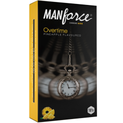MANFORCE OVERTIME PINEAPPLE FLAVOURED CONDOMS 10 PCS PACK