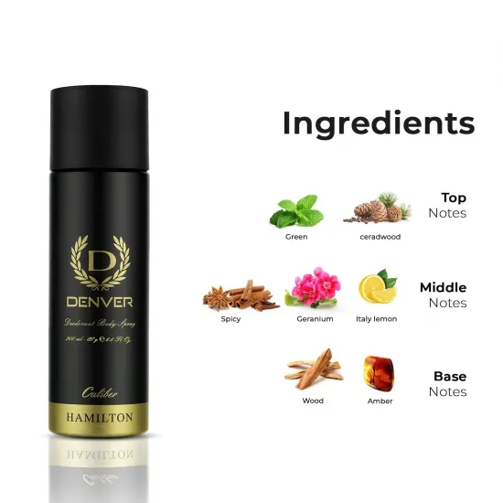 DENVER HAMILTON CALIBER DEODORANT BODY SPRAY 165ML 