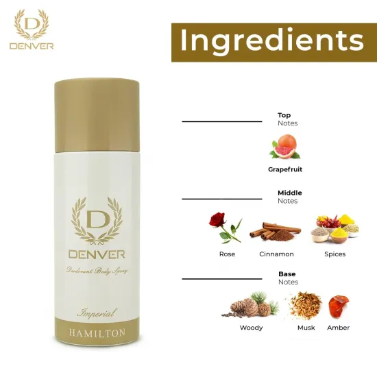 DENVER HAMILTON IMPERIAL DEODORANT BODY SPRAY 165ML 