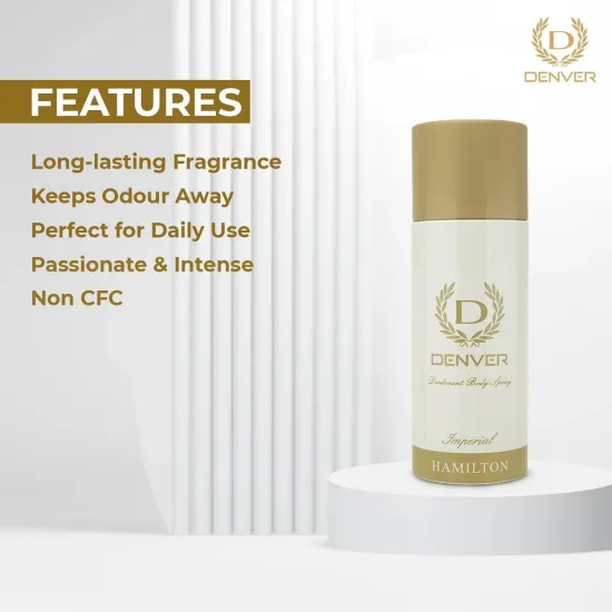 DENVER HAMILTON IMPERIAL DEODORANT BODY SPRAY 165ML 