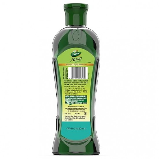 DABUR AMLA HAIR OIL| FOR STRONGER LONGER THICKER HAIR | 138 ML