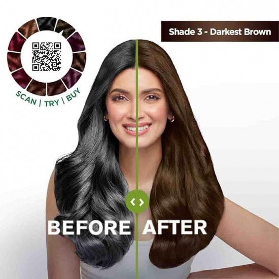 GARNIER COLOR NATURALS | CREM RICH | NO AMONIA | NOURISHING HAIR COLOR | SHADE - 3 DARK BROWN | 35ML+30G