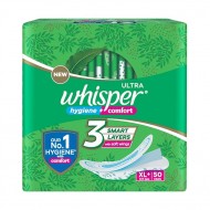 WHISPER ULTRA HYGIENE+COMFORT XL+ SANITARY PADS 7PCS PACK