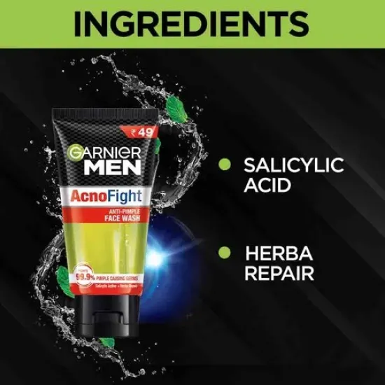 GARNIER MEN ACNO FIGHT ANTI-PIMPLE FACE WASH 50G