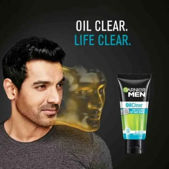 GARNIER MEN OIL CLEAR DEEP CLEASING WITH CLAY D-TOX FACE WASH 50G
