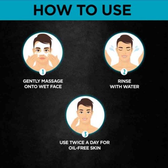GARNIER MEN OIL CLEAR DEEP CLEASING WITH CLAY D-TOX FACE WASH 50G