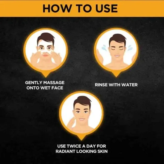 GARNIER MEN TURBO BRIGHT ANTI-POLLUTION DOUBLE ACTION FACE WASH 50G