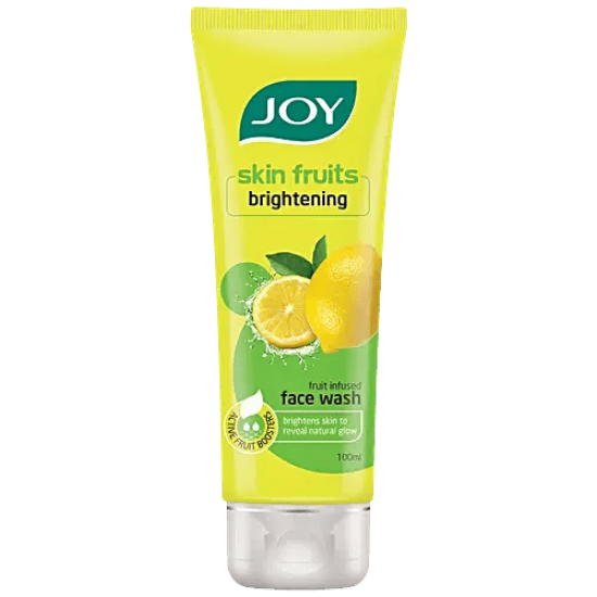 JOY SKIN FRUITS LEMON FACE WASH | BRIGHTNING | BRIGHTNESS SKIN TO REVEL NATURAL GLOW | FOR ALL SKIN TYPES | 100ML