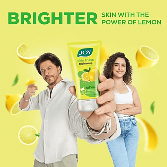 JOY SKIN FRUITS LEMON FACE WASH | BRIGHTNING | BRIGHTNESS SKIN TO REVEL NATURAL GLOW | FOR ALL SKIN TYPES | 100ML
