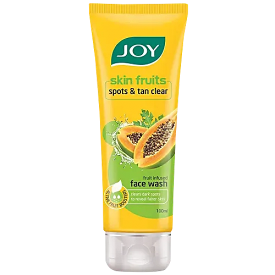 JOY SKIN FRUITS PAPAYA FACE WASH | SPOTS & TAN CLEAR | CLEARS DARK SPOTS | FOR ALL SKIN TYPES | 100ML