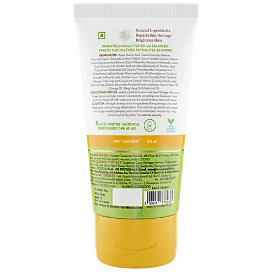 MAMA EARTH UBTAN FACE WASH | WITH TURMERIC & SAFFRON | FOR TAN REMOVAL | 50 G FACE WASH