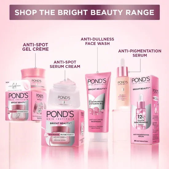 PONDS BRIGHT BEAUTY FACE WASH | FOR BRIGHTNESS | WITH NIACINAMIDE VITAMIN B3 | ANTI-DULLNESS FACE WASH 100 G