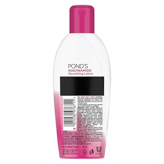 PONDS NIACINAMIDE | SOFT GLOWING SKIN | 3X MOISTIRIZATION | NON-STICKY NOURISHING BODY LOTION | 180 ML