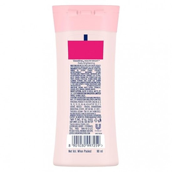 VASELINE HEALTHI BRIGHT | DAILY BRIGHTENING  | WITH VITAMIN B3 | EVEN TONE | BODY LOTION 90 ML