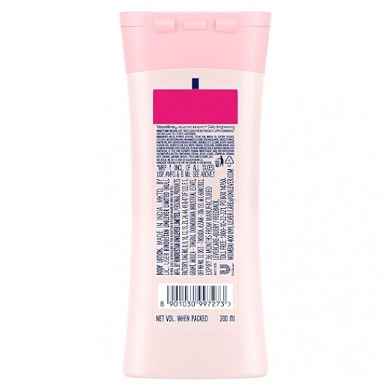 VASELINE HEALTHI BRIGHT | DAILY BRIGHTENING  | WITH VITAMIN B3 | EVEN TONE | BODY LOTION 200 ML