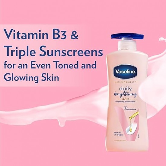 VASELINE HEALTHI BRIGHT | DAILY BRIGHTENING  | WITH VITAMIN B3 | EVEN TONE | BODY LOTION 200 ML